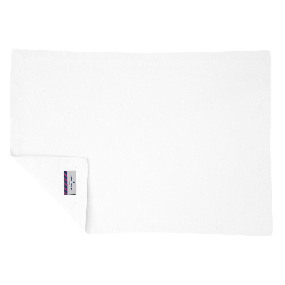 TISCH-SET 6 TEILIG DOVE - Weiß, Textil (35/50cm) - Tom Tailor