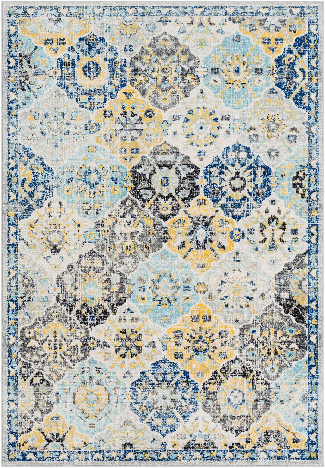 Livabliss Vintage-Teppich Mehrfarbig, Blau 120x170 cm