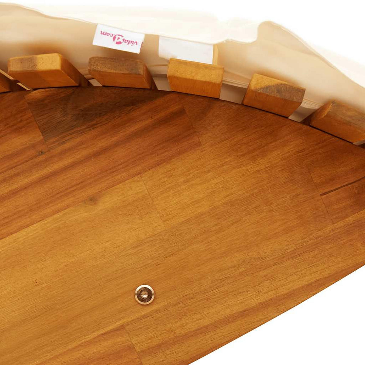 SCHAUKELLIEGE Mit Auflage Massivholz Akazie - Creme/Braun, Holz (60/74/154cm) - vidaXL