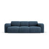 SOFA Molino aus Chenille-Stoff königsblau 3 Sitzplätze - Blau, Textil (95/72/235cm) - Micadoni