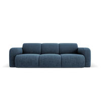 SOFA Molino aus Chenille-Stoff königsblau 3 Sitzplätze - Blau, Textil (95/72/235cm) - Micadoni