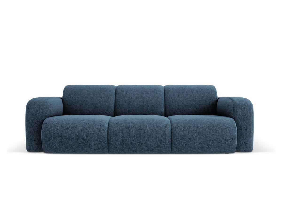 SOFA Molino aus Chenille-Stoff königsblau 3 Sitzplätze - Blau, Textil (95/72/235cm) - Micadoni