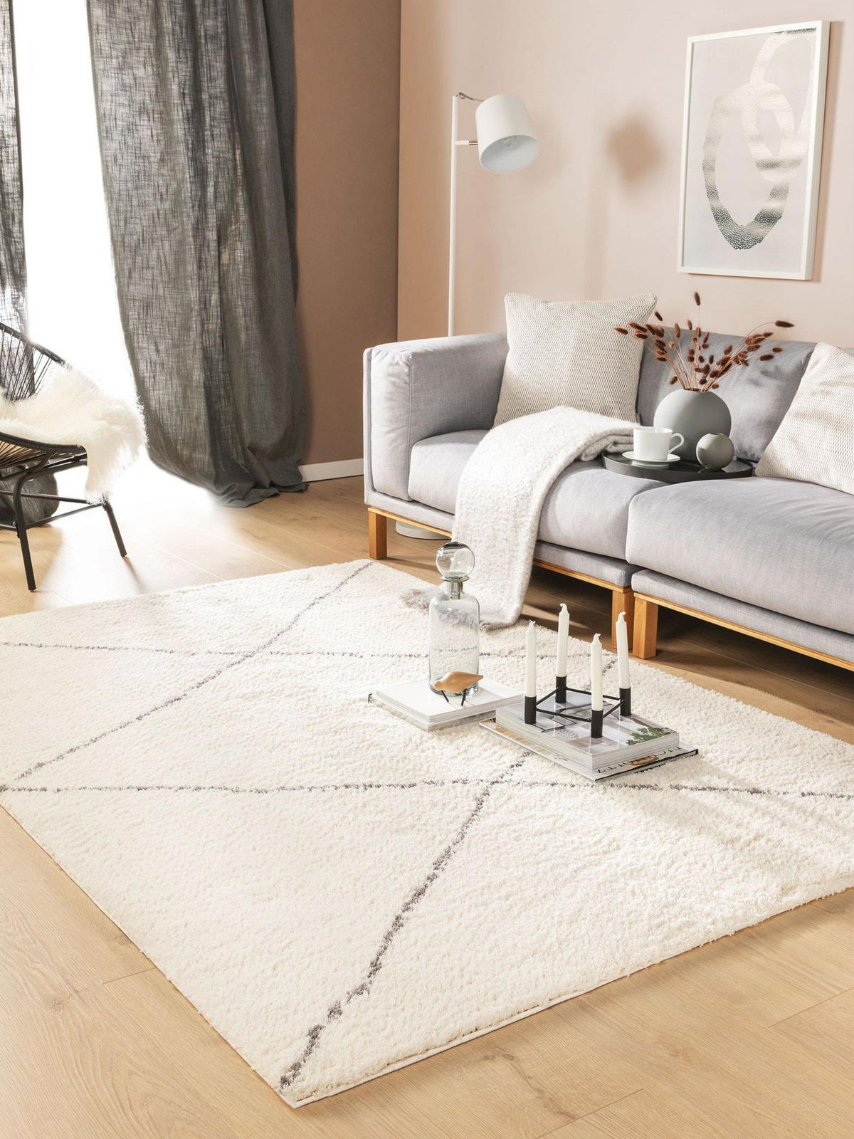 TEPPICH Hochflorteppich Benno Beige - Beige, Textil (300/1cm) - KUNSTLOFT
