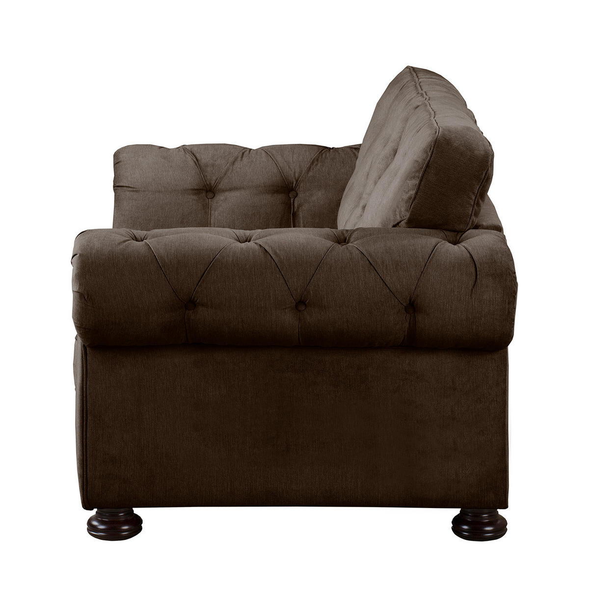 2-SITZER SOFA - Microfaser - Braun, Textil (190/93/100cm) - home24