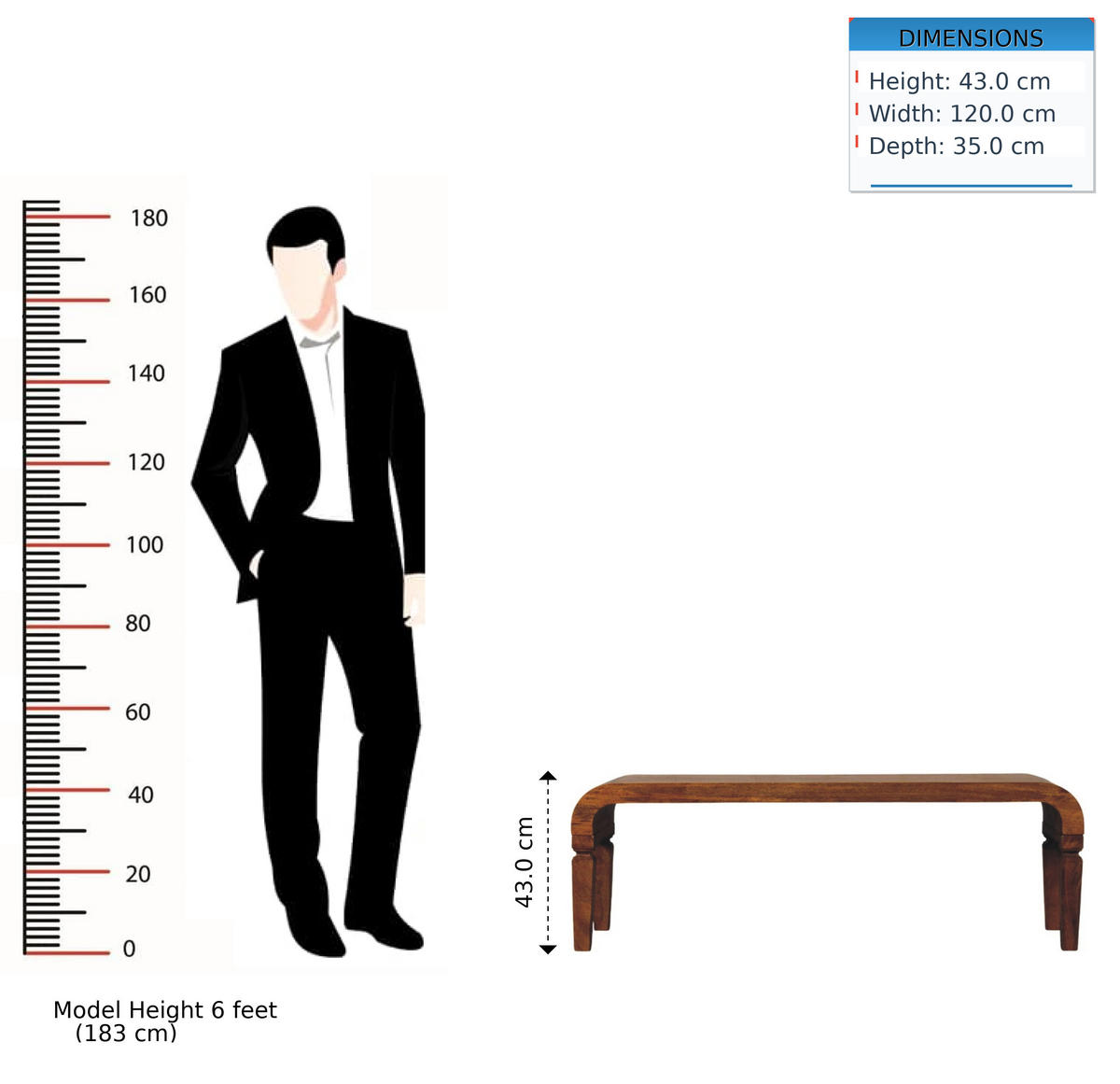 LAVICE s povrchovou úpravou medová karamelová, 2 dvojité sedáky, hnědá. - hnědá, dřevo (35/120/43cm) - Artisan Furniture