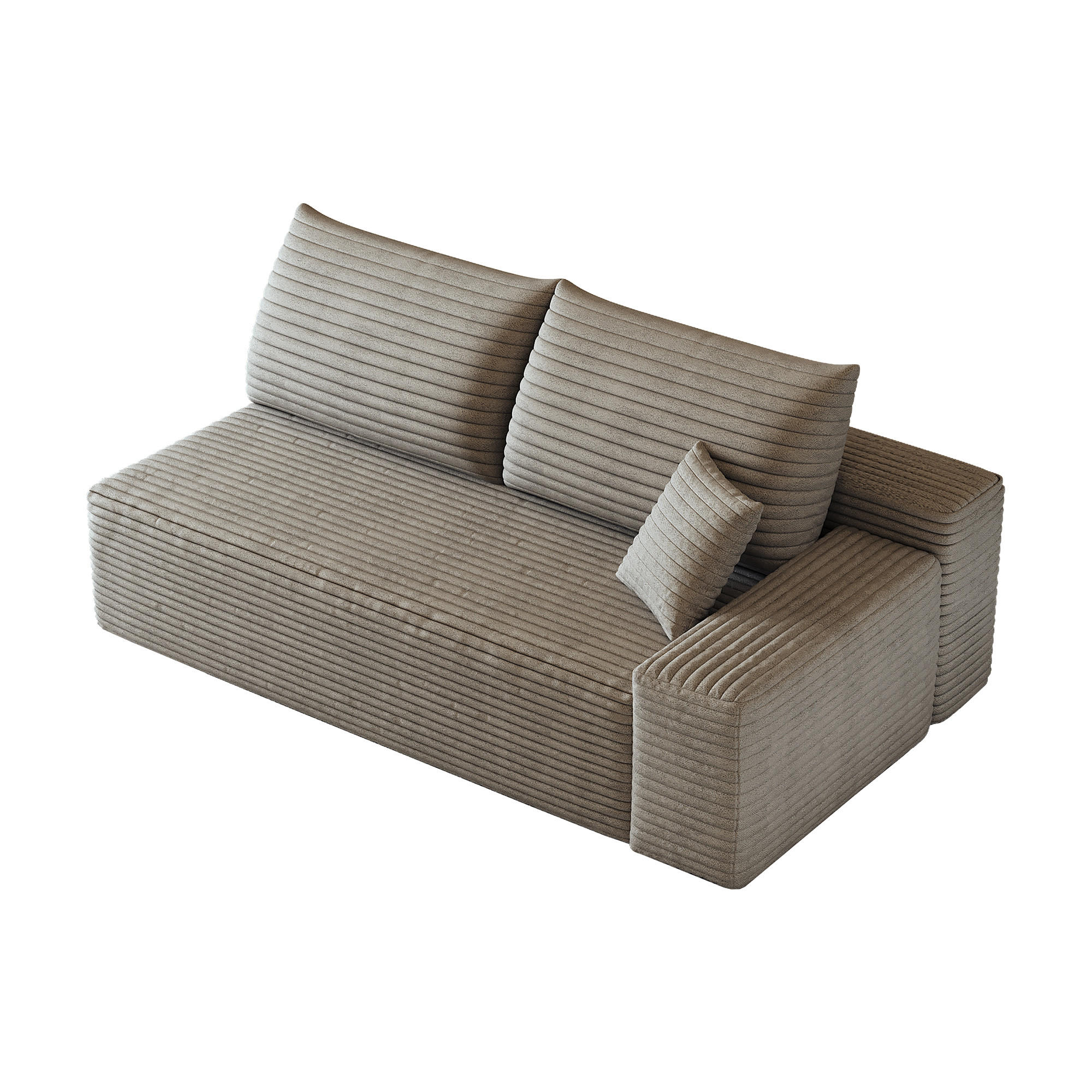 SOFAELEMENT DE-34721 rechte Chaiselongue Kamel - Sandfarben, Textil (95/83/175cm) - ComfortXL