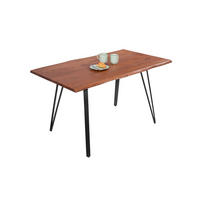 ESSTISCH CELIA - Schwarz/Braun, Holz/Metall (85/160/77cm) - SAM