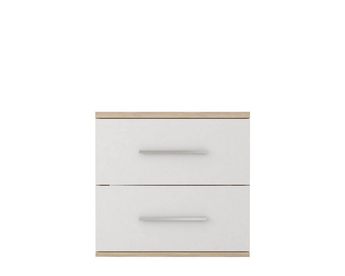 KINDER-NACHTTISCH OLMO 22 55/44/51 Weiß/Sonoma Eiche - Weiß/Sonoma Eiche, Holzwerkstoff (55/51/44cm) - Deine Möbel 24