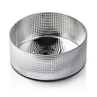 SCHALE Serenite Silber 22.5/22.5/10 cm Glas - Silberfarben, Glas (22.5cm) - Mondex
