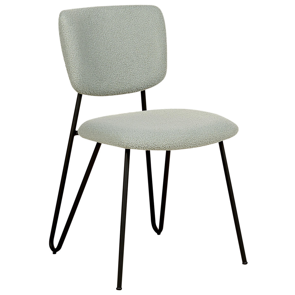 ÉTKEZŐSZÉK 2 darabos Szett Buklé világoszöld Nelko - fekete/zöld, textil (50/81/51cm) - Beliani