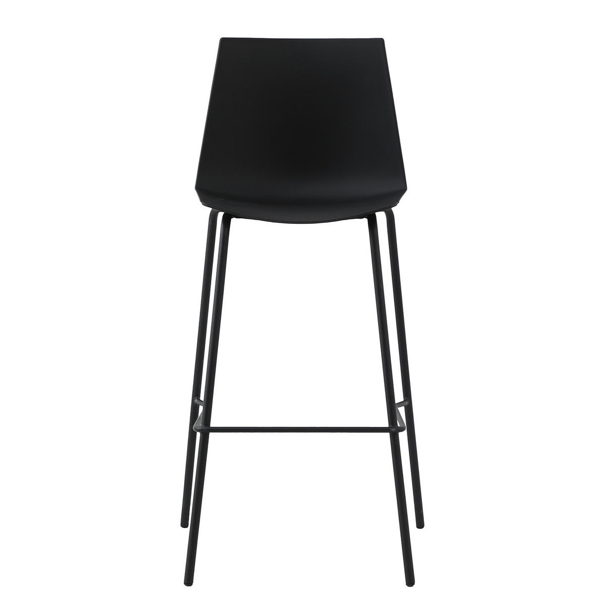 BARSTUHL - 2er-Set - Kunststoff / Eisen - Schwarz, Kunststoff/Metall (54/109/54cm) - home24