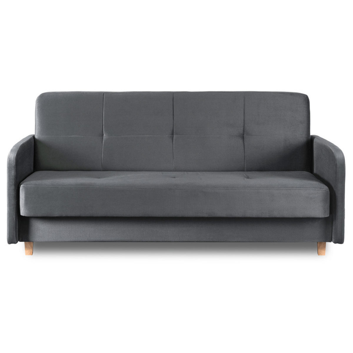 SCHLAFSOFA CUBA ausziehbar Zweisitzer Grau - Grau, Holz/Textil (199/96/85cm) - makarowski meble