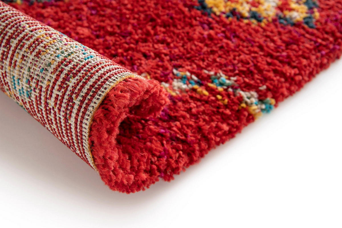 TEPPICH dick komfortabel Ethno-Stil rot - Rot, Textil (140/200cm) - AFK Living