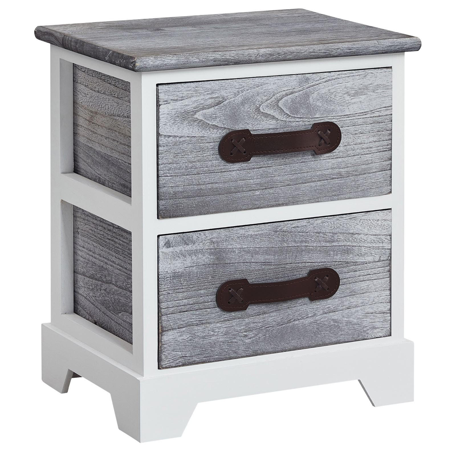 NACHTTISCH SALERNO - Weiß, Holz (35/41/27cm) - CARO-Möbel