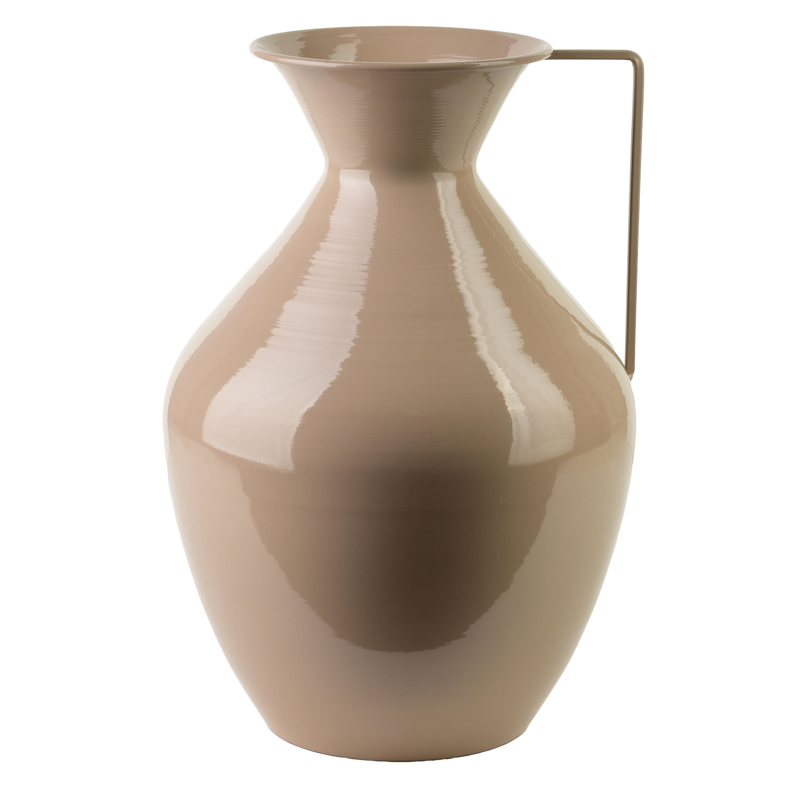 VASE Roger Beige 15,7x25xh37 cm Metall - Beige, Metall (37cm) - Mondex