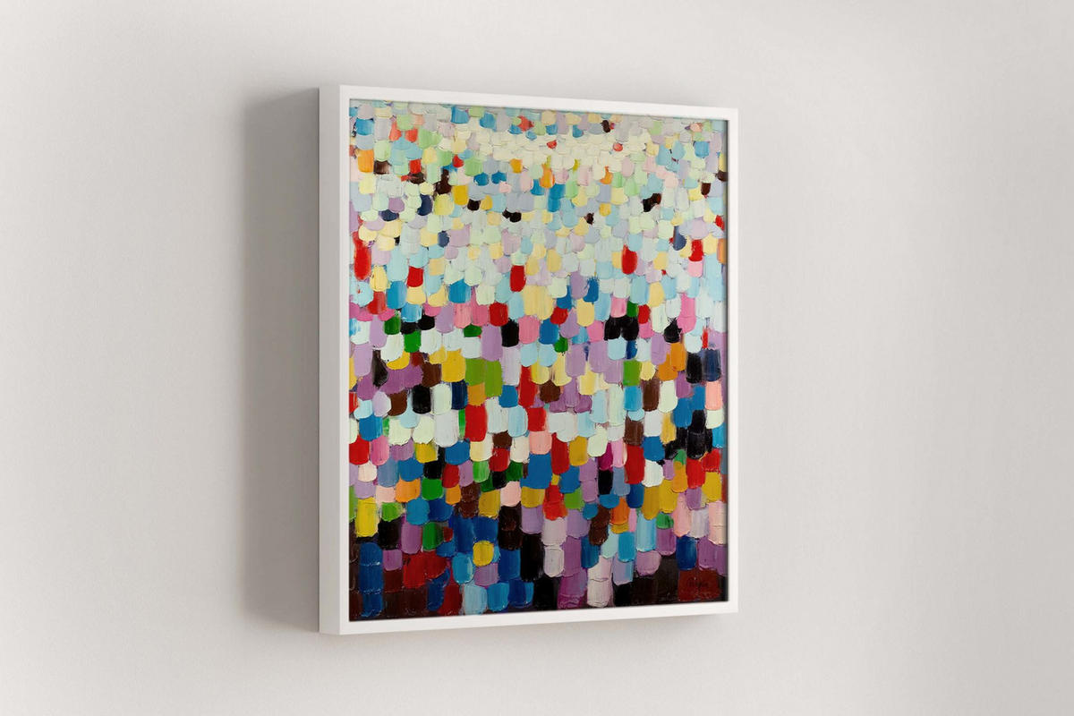 OLEJOMALBA 80/80 cm, Zvířata - různobarevná, dřevo/textil (80/80cm) - KUNSTLOFT