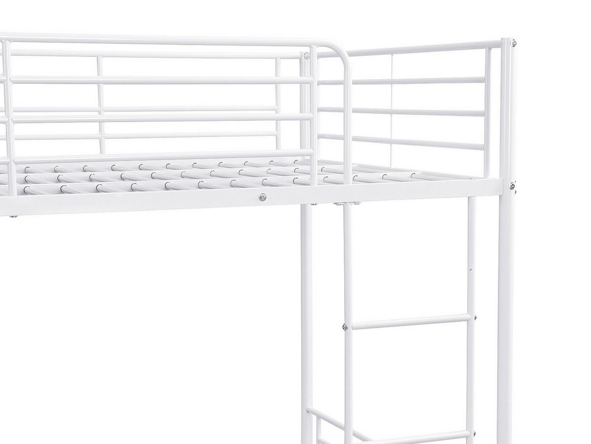 ETAGENBETT - 2 x 120 x 190 cm - Weiß - DUOTIS II - Weiß, Metall (126/198cm) - Vente-Unique