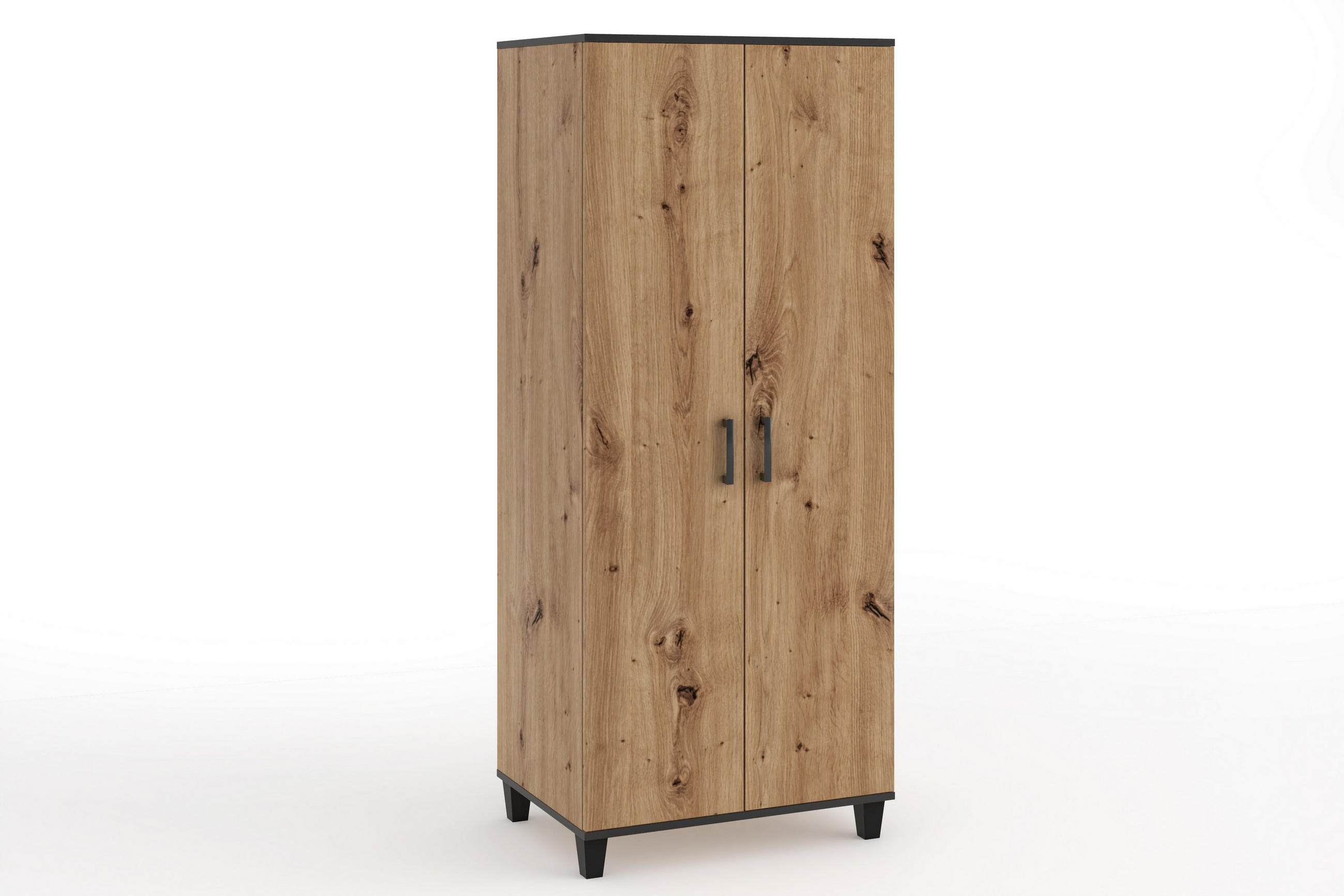 DREHTÜRENSCHRANK CORTEZA 80/193/56cm 2-türig Eiche Artisan - Eiche Artisan, Holzwerkstoff (80/193/56cm) - MASSENO