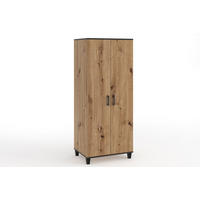 DREHTÜRENSCHRANK CORTEZA 80/193/56cm 2-türig Eiche Artisan - Eiche Artisan, Holzwerkstoff (80/193/56cm) - MASSENO