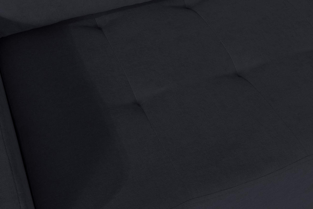 ECKSOFA Larelle Graphit Chenille 245 cm - Schwarz, Textil/Metall (200/245cm) - Selsey