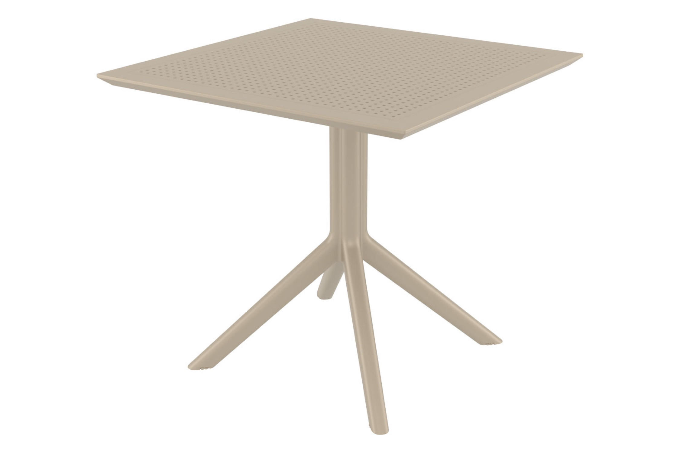 GARTENTISCH Sylt 80 cm taupe - Taupe, Kunststoff (74/80/80cm) - TPFGarden
