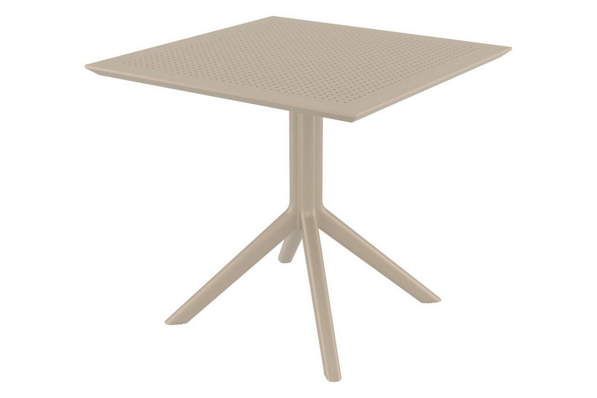 GARTENTISCH Sylt 80 cm taupe - Taupe, Kunststoff (74/80/80cm) - TPFGarden