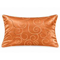 KISSENBEZUG 30x50 cm Orange Damast Circle - Orange, Textil (30/50cm) - TiborTex