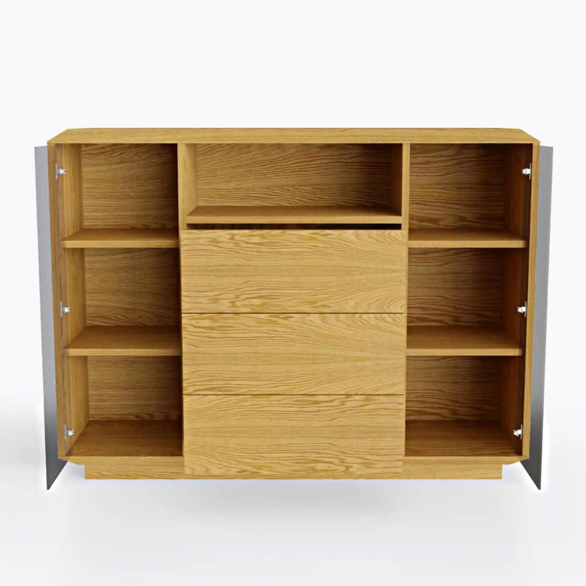 HOLZKOMMODE für Wohnzimmer CARMEN - Eichefarben, Holz (140/105/45cm) - Rawood Furniture