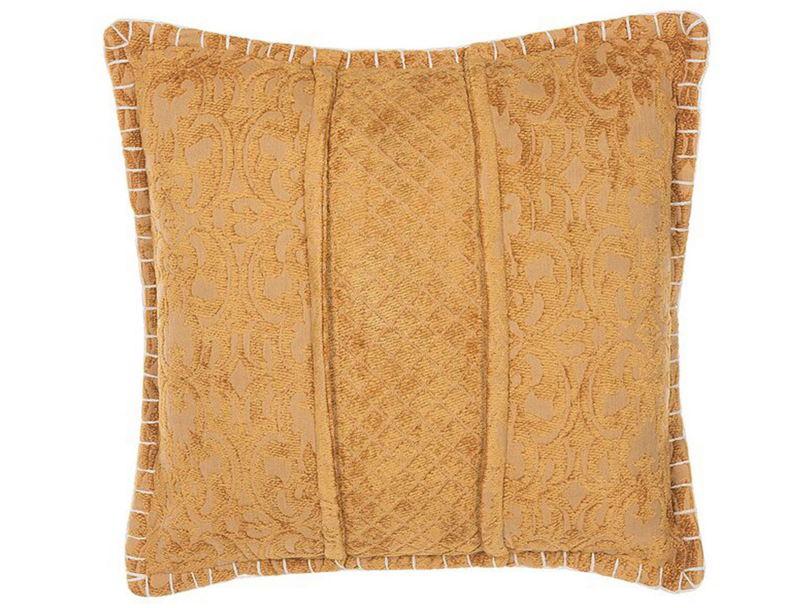 DEKOKISSEN Senfgelb 45/45 cm Kavalam - Dunkelgelb, Naturmaterialen/Textil (45/45cm) - Beliani