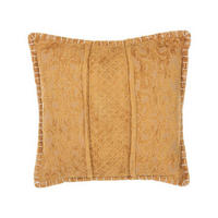 DEKOKISSEN Senfgelb 45/45 cm Kavalam - Dunkelgelb, Naturmaterialen/Textil (45/45cm) - Beliani