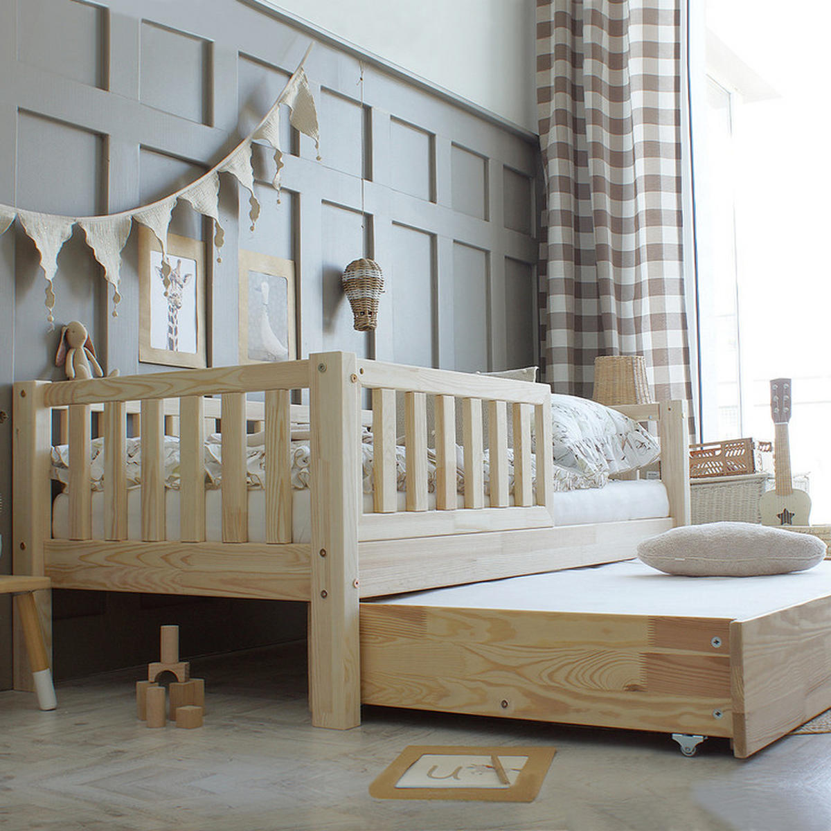 POSTEL 90/190 Agnès Přírodní dřevo - hnědá, dřevo (90/190cm) - Petits-meubles