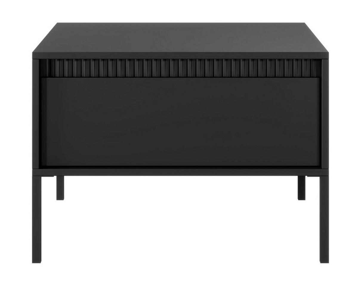 COUCHTISCH 68 cm mit Schublade Santori auf Beine, Schwarz - Schwarz, Holz (65/97/45cm) - Emporius