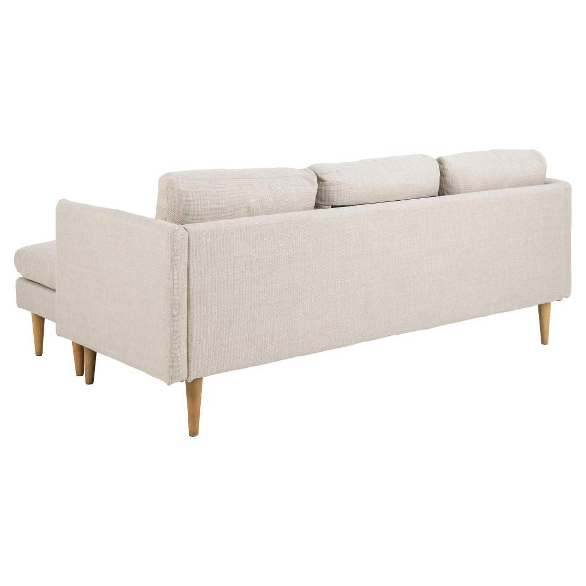 CHAISELONGSOFA, Milly, Beige, Stoff, 201 x 132 x 84 cm - Beige, Textil (201/84/132cm) - ebuy24