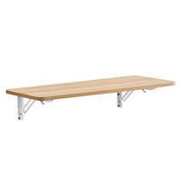 WANDREGAL DE-37385 80 cm wandmontiert mit Klappmechanik Weiß - Naturfarben, Holzwerkstoff (40/18.5/80cm) - ComfortXL