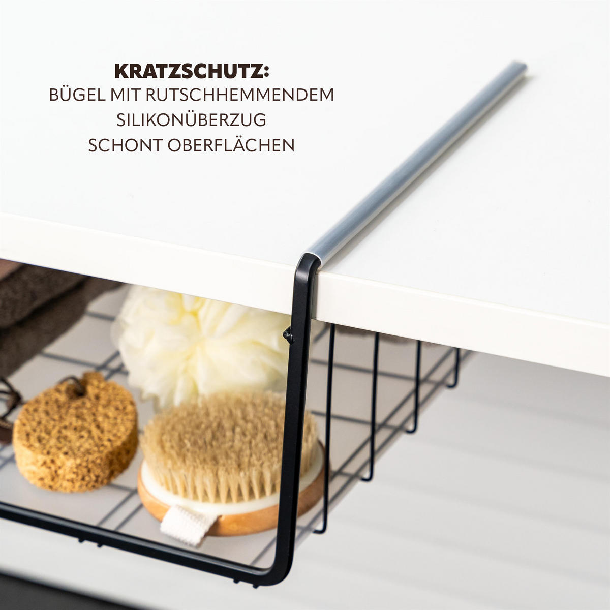 MAXI-SCHRANKKORB, schwarz - Schwarz, Metall (61/20/45.5cm) - eluno