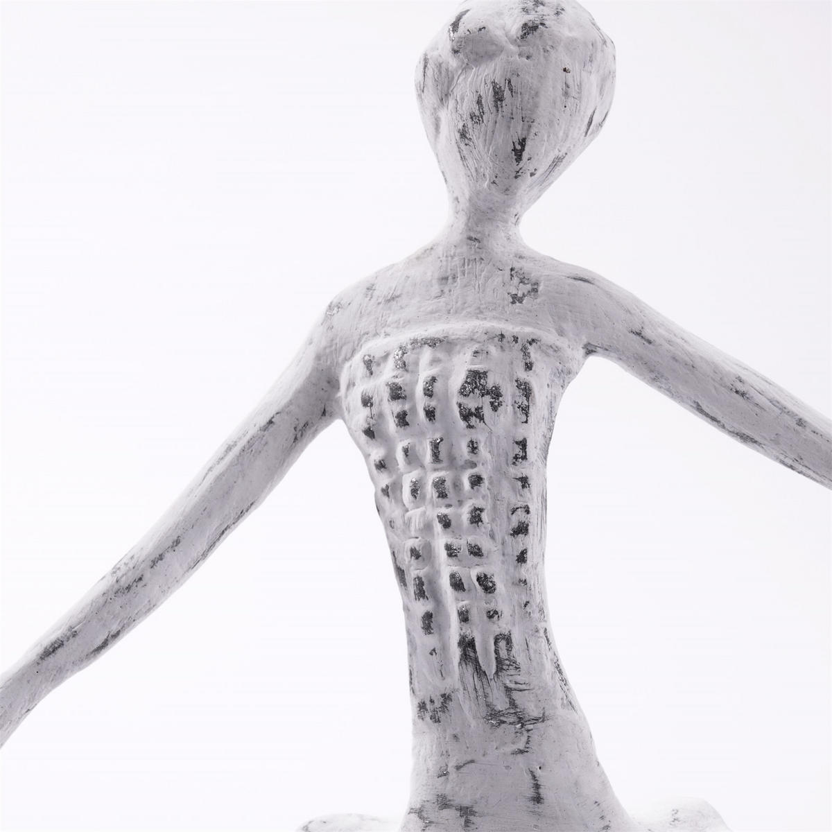 SKULPTUR BALLERINA III Mangoholz weiß-natur - Weiß, Holz (14/37/10cm) - CREEDWOOD