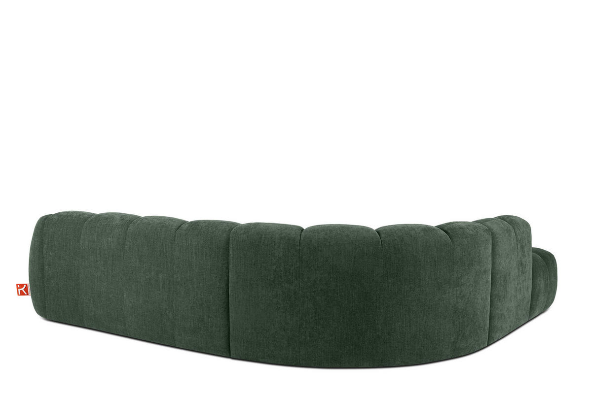 ECKSOFA LINKS FLAVA, Dunkelgrün - Dunkelgrün, Holz/Holzwerkstoff (310/274cm) - KONSIMO®