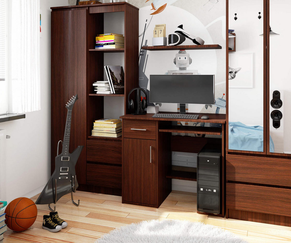 SCHREIBTISCH Dunkelbraun 74/90/50 - Dunkelbraun, Holzwerkstoff (50/90/74cm) - RAUMHIRSCH FURNITURE