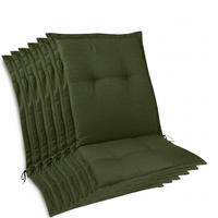 NIEDERLEHNERAUFLAGE Highlux HL 105x50x7cm Dunkelgrün (6tlg) - Dunkelgrün, Textil (50/7/105cm) - Beautissu 