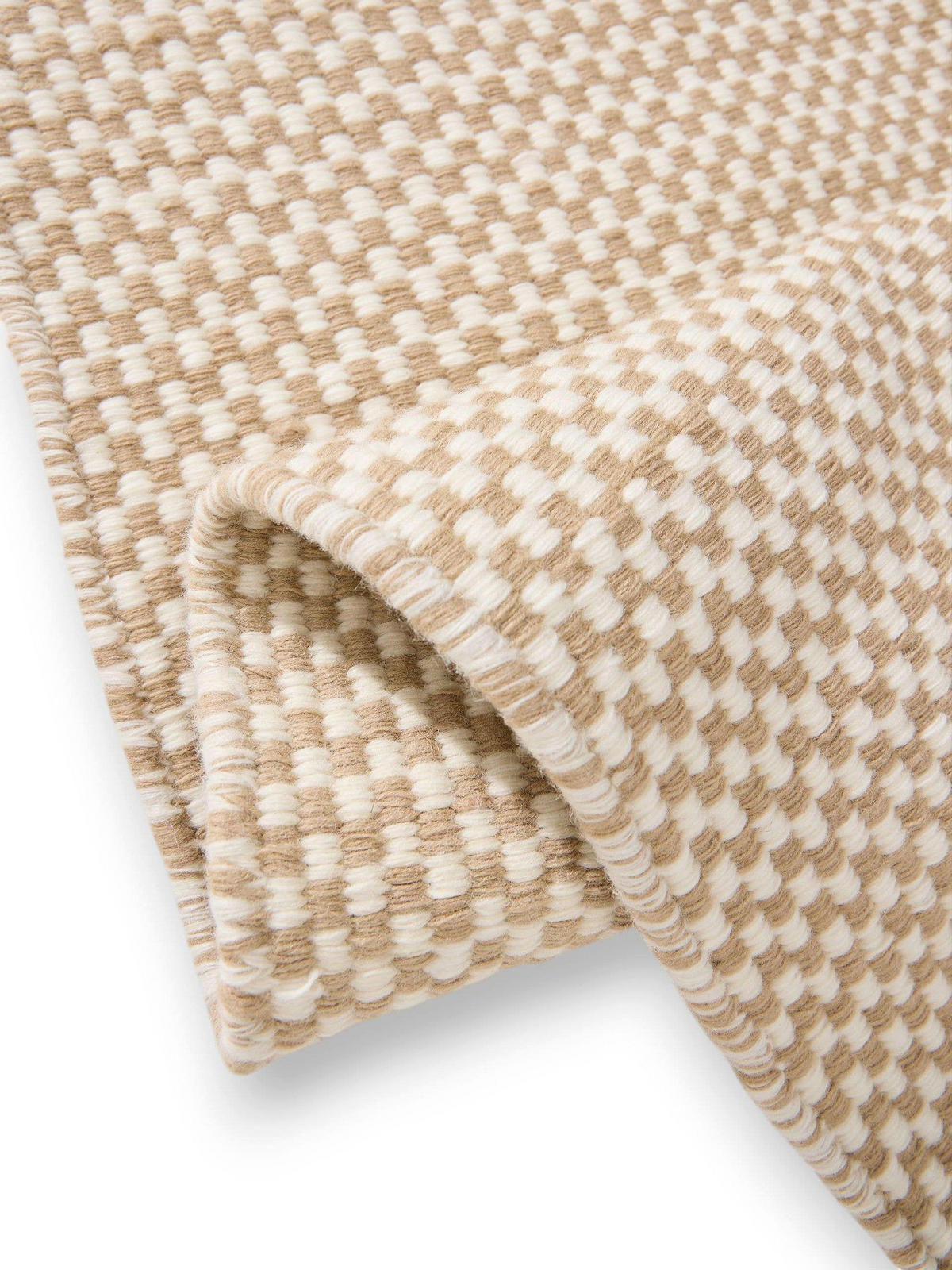 WOLLTEPPICH Laura handgewebt 120/170 cm - Beige, Naturmaterialien/Textil (120/170cm) - benuta Pure
