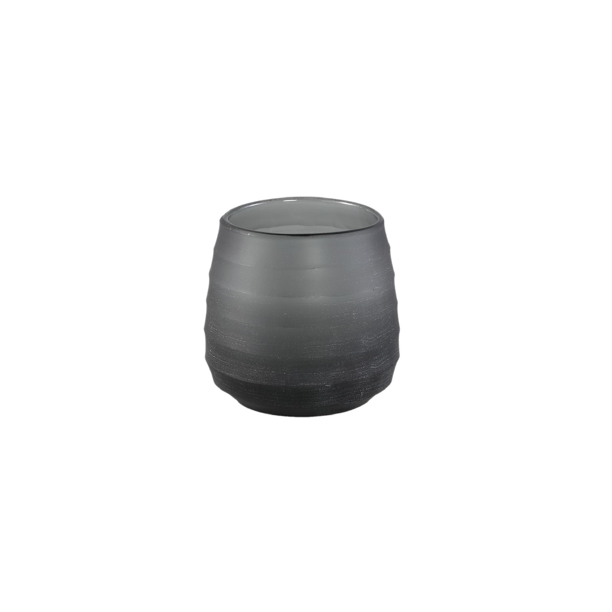 TEELICHT Nadah Grau 11.5/11.5/11cm - Grau, Glas (11.5/11/11.5cm) - PTMD Collection