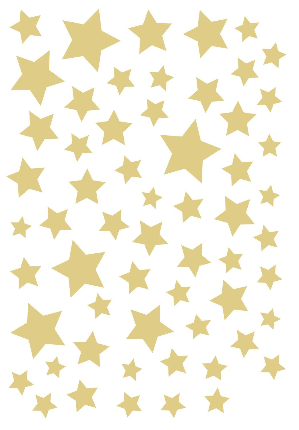 WANDTATTOO Sternenhimmel 33 x 47.5 cm - Gelb, Papier (33/47.5/47.5cm) - ESTAhome