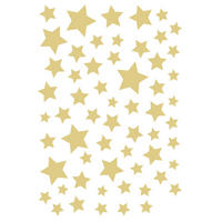 WANDTATTOO Sternenhimmel 33 x 47.5 cm - Gelb, Papier (33/47.5/47.5cm) - ESTAhome