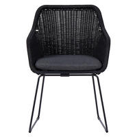 GARTENSTUHL, Sif, Grau, Rattan, 56 x 65 x 84 cm - Grau, Naturmaterialien (56/84/65cm) - ebuy24