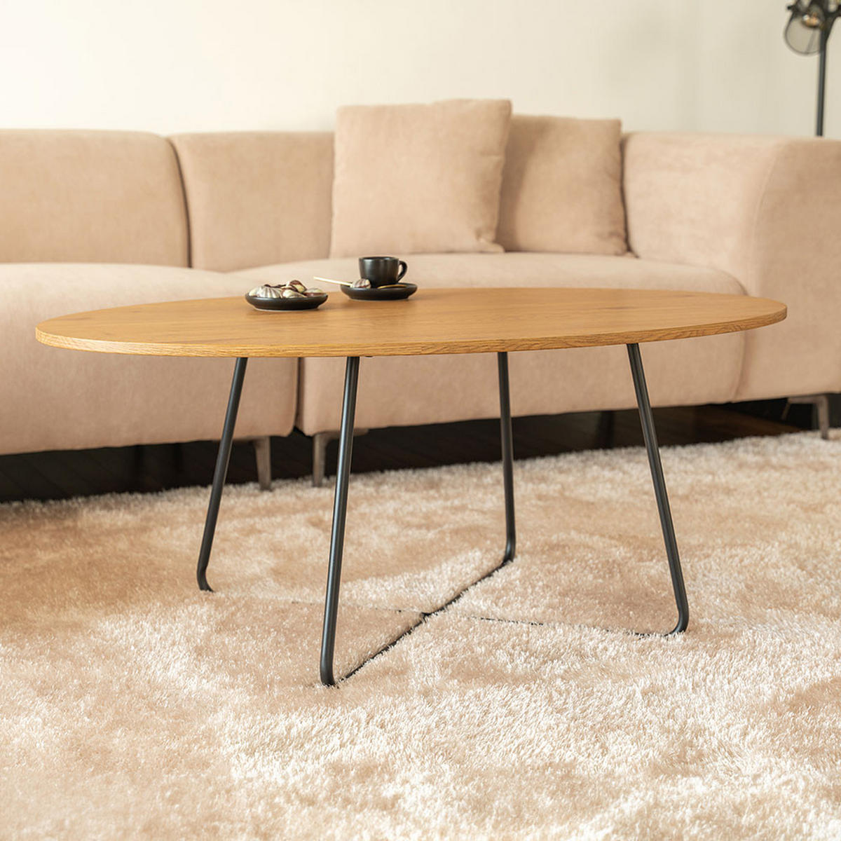 COUCHTISCH NOVARIS - Oiled Oak, 110 x 66 cm - Braun, Holz (110/66/47cm) - Home Deluxe