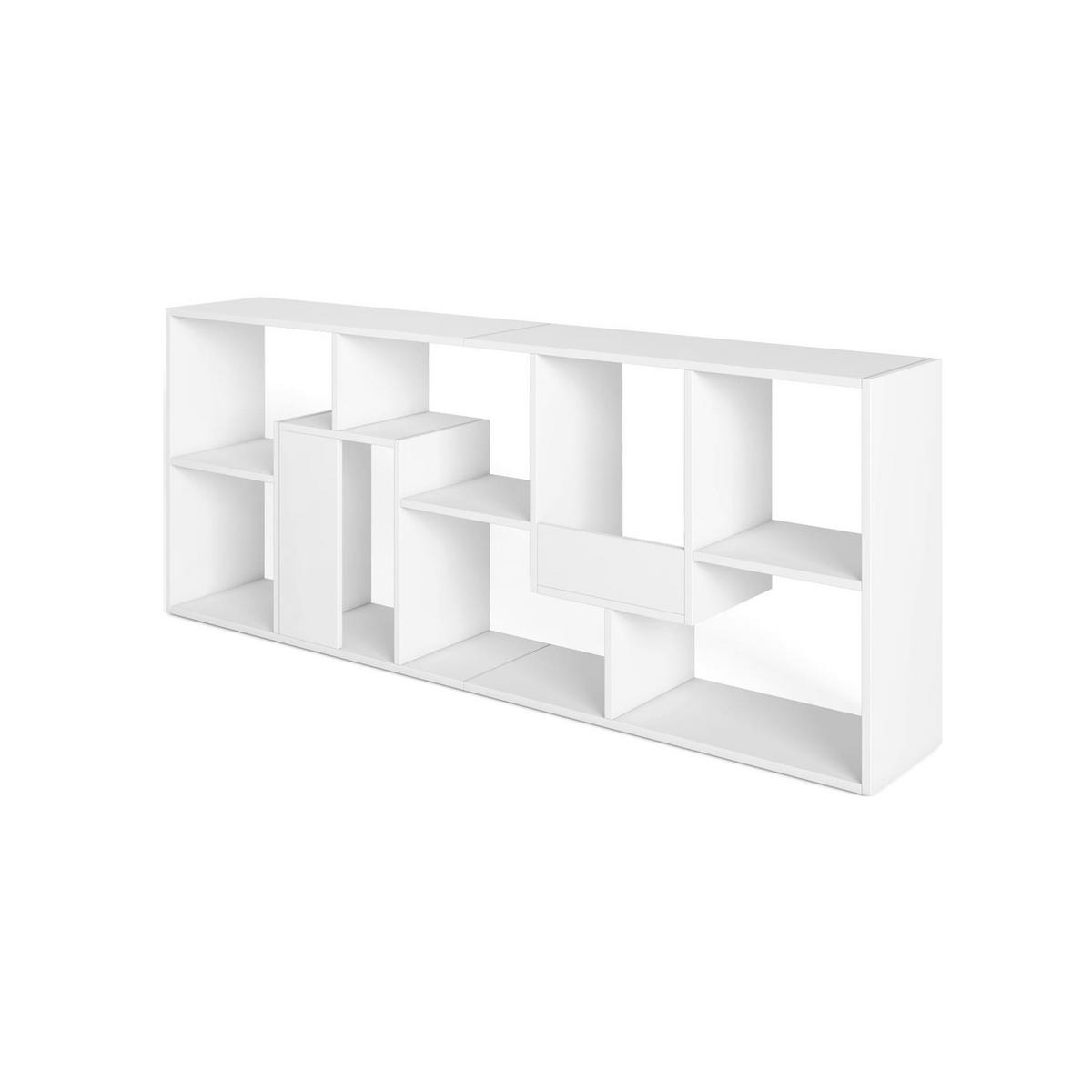 REGAL Bibliothek, Weiß, 67/31/162cm - Weiß, Holzwerkstoff (67/162/31cm) - Skraut Home