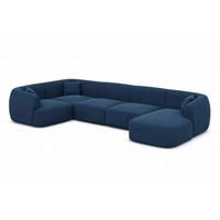 WOHNLANDSCHAFT Azura Blau Strukturstoff - Blau, Kunststoff (325/78/177cm)