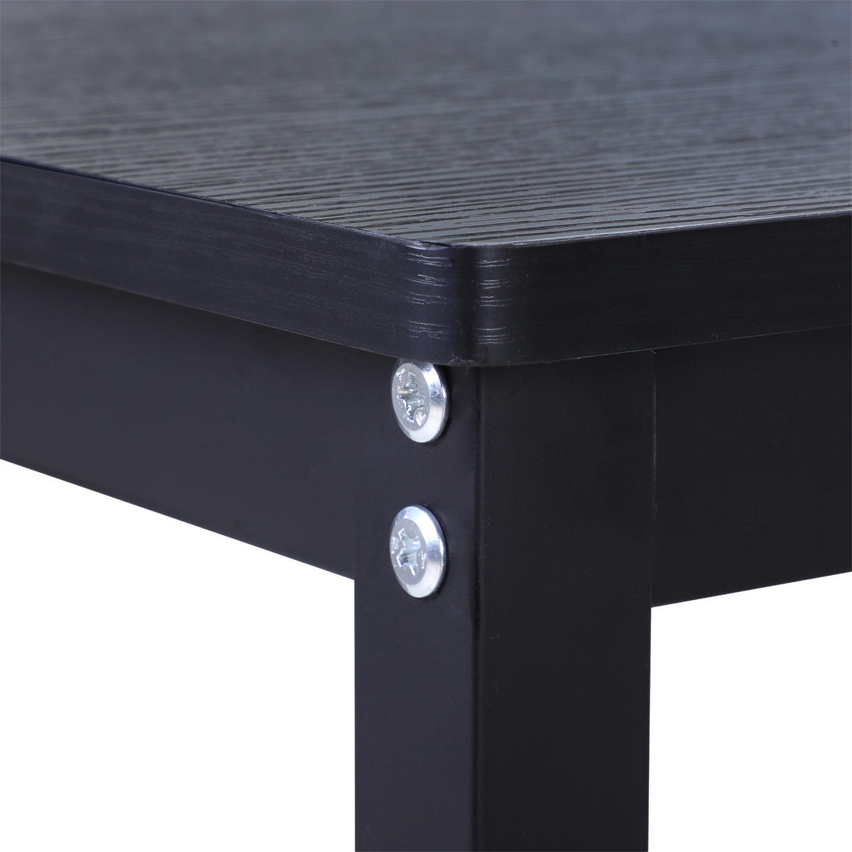 SCHREIBTISCH L-Form, Metall, Schwarz - Schwarz, Metall (168/120/75cm) - Vinsetto