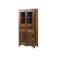 VITRINE Altholz 90x40x180 mehrfarbig lackiert NATURE OF SPIRIT #08 - Multicolor, Holz (90/180/40cm) - Massivmoebel24