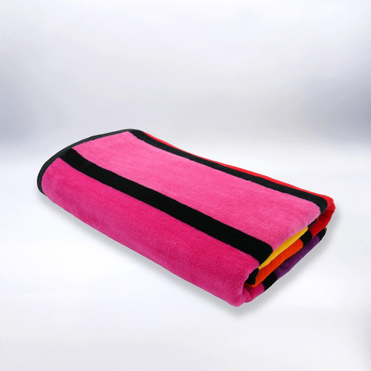 STRANDTUCH Frottee Velours Jacquard Rosa 90x170 400g/m² - Glamchic - Pink, Textil (90/170cm) - LE COMPTOIR DE LA PLAGE